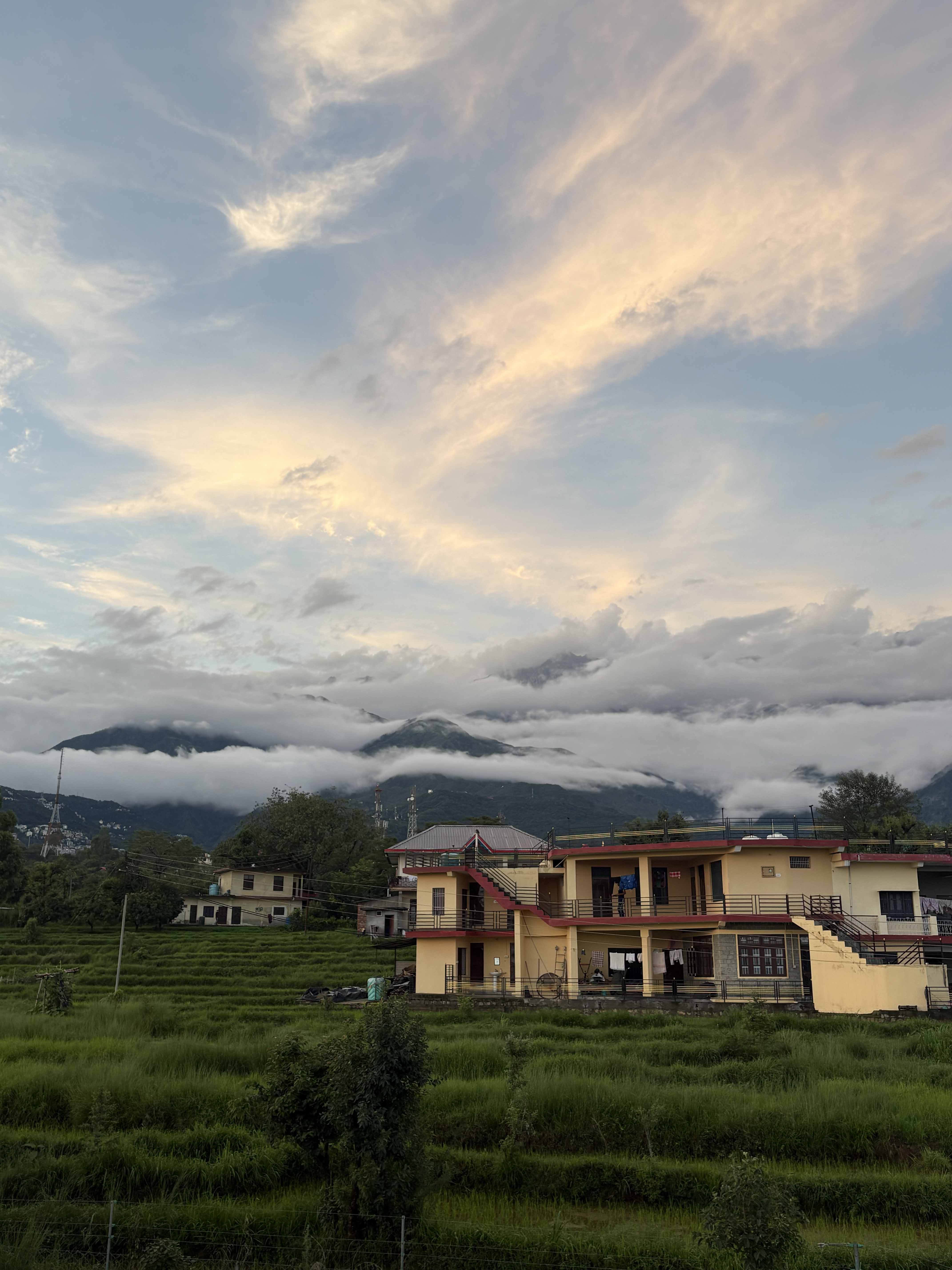 Dharamshala valley and mountain view