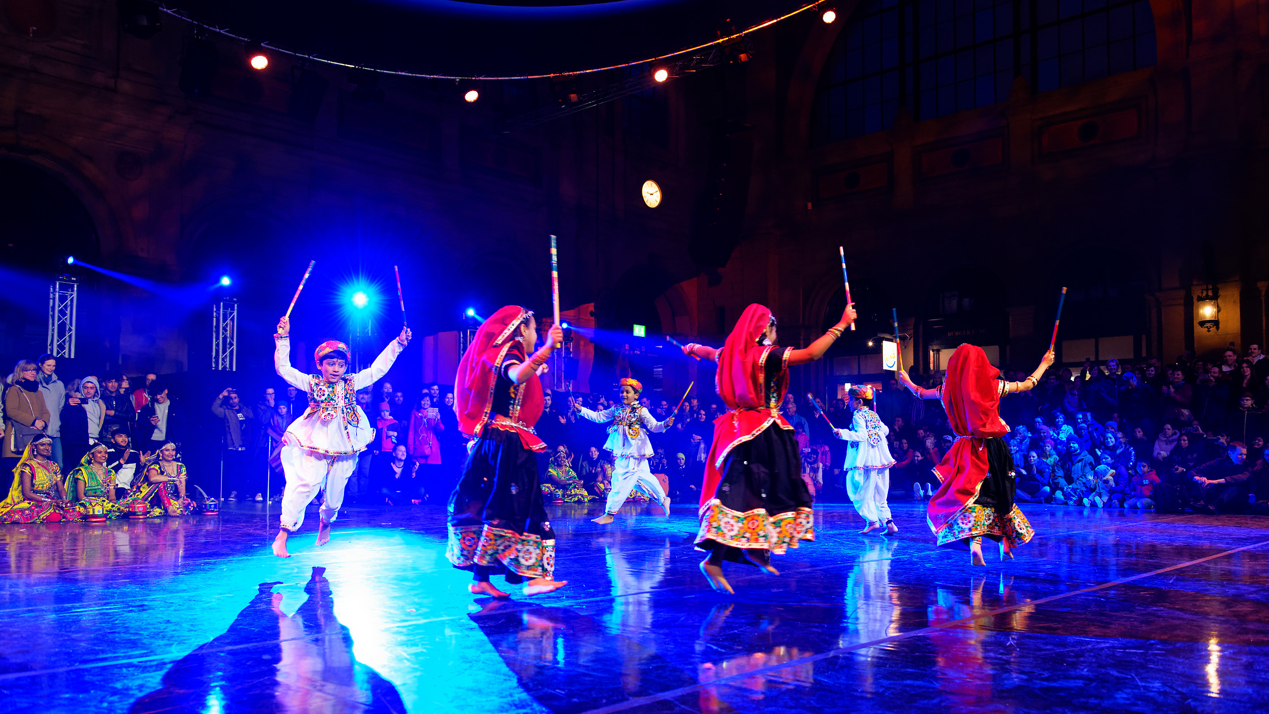 VDance cultural stage performance in Indian costume